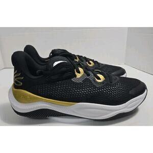 Under Armour Curry Splash 24 Black Metallic Gold Size 10